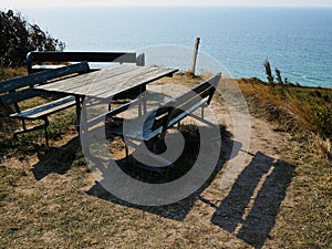 Outdoors Picnic Table made of  wood