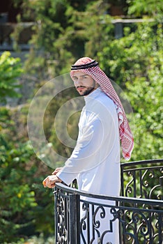 Outdoors portrait of an arabian man