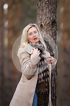 Outdoors portrait of beautiful women 40 years old