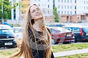 Outdoors Portrait of beautiful young woman