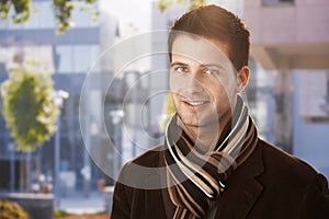 Outdoors portrait of handsome guy