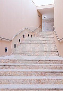 Outdoors staircase marble steps