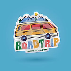 Outdoors Vector Retro Sticker