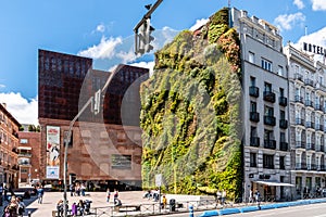 Outdoors view of CaixaForum building in Madrid