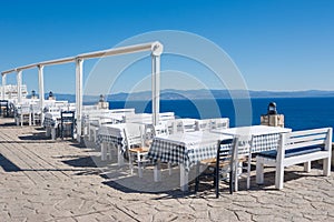 Outdor restaurant at the beach