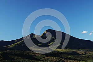 Outeniqua Mountains in the last rays of the sun