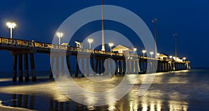 Outer Banks Fishing Pier at night