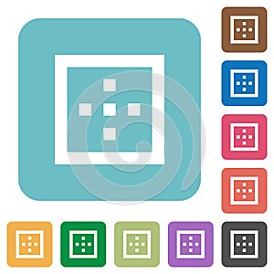 Outer borders rounded square flat icons