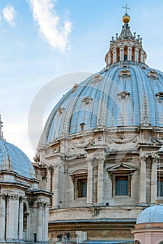 Outer Cupola of St. Peter`s Basilica, Rome Italy