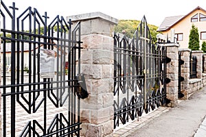 Outer fence of Orthodox Church of the Holy Emperors Constantine