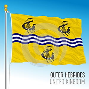 Outer Hebrides islands official flag, Scotland, United Kingdom