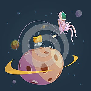 Outer Space Cartoon Background