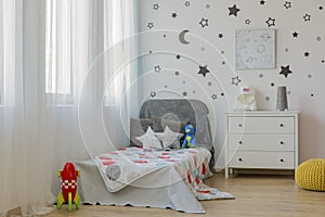 Outer space child bedroom idea