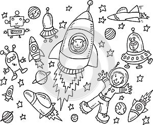 Outer Space Doodle Set
