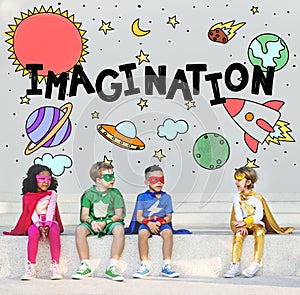 Outer Space Icons Drawing Graphics Concept