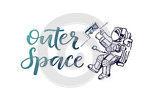 Outer Space lettering
