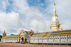 The outer terraces of Phra Maha Chedi Chai Mongkol in Roi Et province of Thailand.