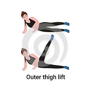 Outer thigh lift exercise
