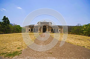 Outer view of Nagina Masjid Mosque in pure white stone, UNESCO protected Champaner - Pavagadh Archaeological Park, Gujarat, Indi photo