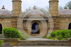 Outer view of Sahar ki masjid. UNESCO protected Champaner - Pavagadh Archaeological Park, Gujarat, India photo