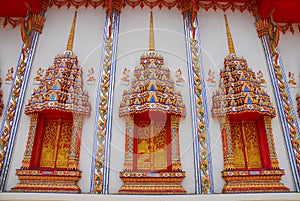 Outer wall of thai temple