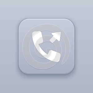 Outgoing call button, best vector