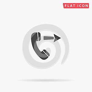 Outgoing call flat vector icon