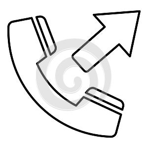 Outgoing Call Icon In Line Style