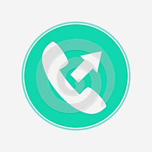 Outgoing call vector icon sign symbol