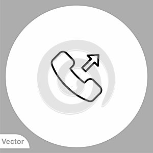 Outgoing call vector icon sign symbol