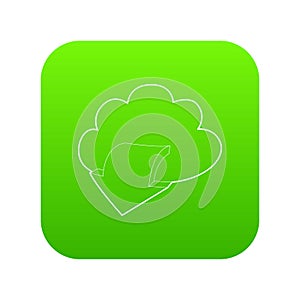 Outgoing database icon green vector