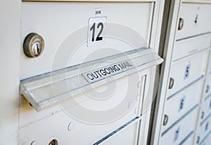Outgoing mail box locker
