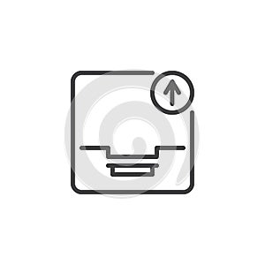 Outgoing mail outline icon