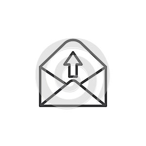 Outgoing message line icon