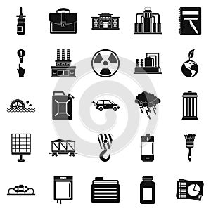 Outgoings icons set, simple style