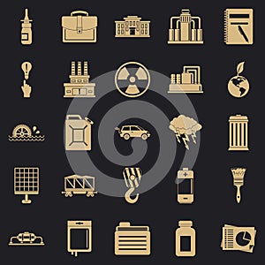 Outgoings icons set, simple style