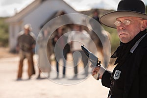 Outgunned Sheriff at Showdown