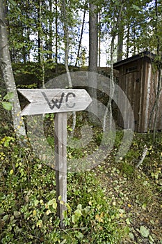 Outhouse sign