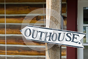 Outhouse sign photo