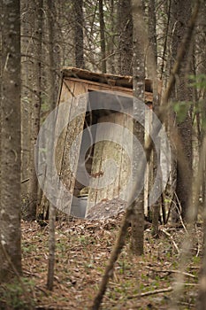 Outhouse in the woods