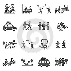 Outing Icons Set