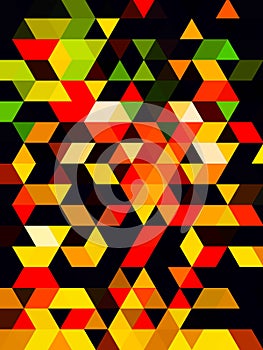 An outlandish cute graphical design of colorful pattern of squares