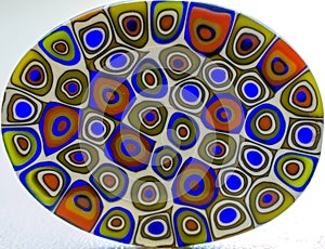 Outlandish pattern of Murano glass