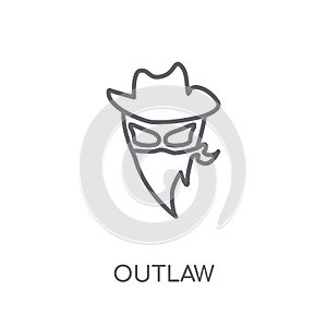 Outlaw linear icon. Modern outline Outlaw logo concept on white