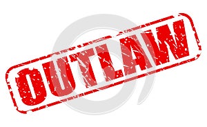 Outlaw red stamp text