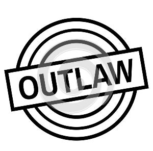 OUTLAW stamp on white isolated