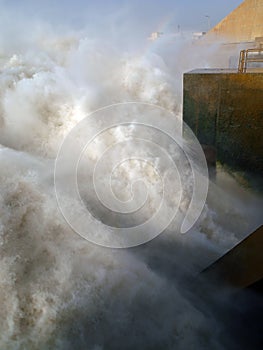 The outlet of the Merowe hydroelectric power station