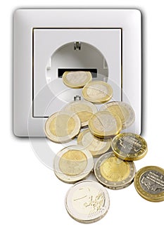 Outlet with money