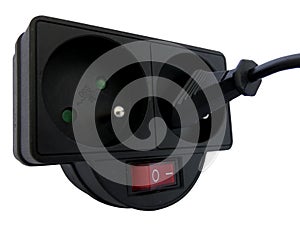 Outlet Power Splitter with Inserted Plug