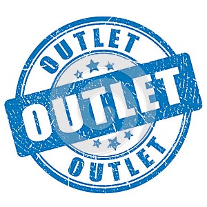 Outlet rubber vector stamp